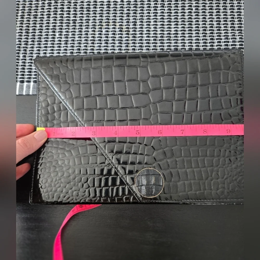 Yves Saint Laurent Vintage Black Patent Clutch